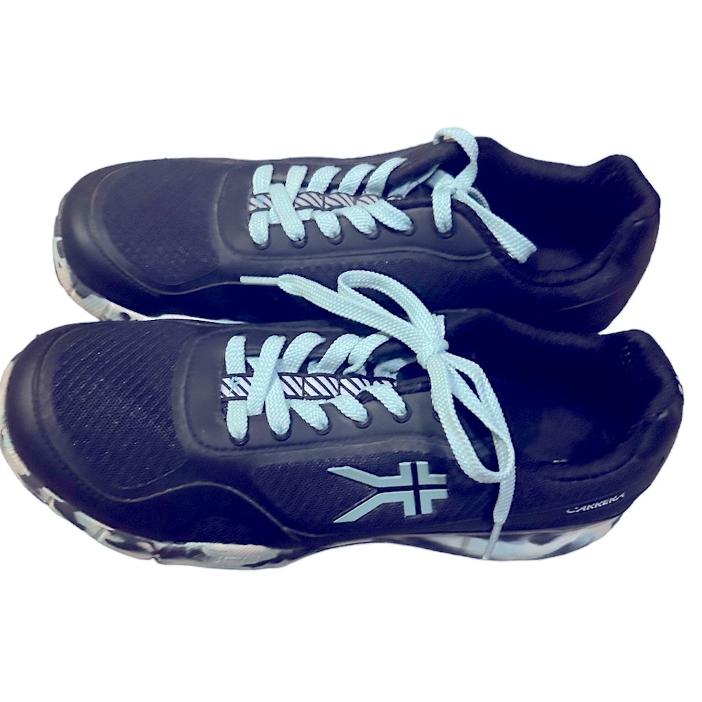 Kuru Carrera Womens 10 Comfort Running, Walking Shoes Sneakers Black & Sky Blue